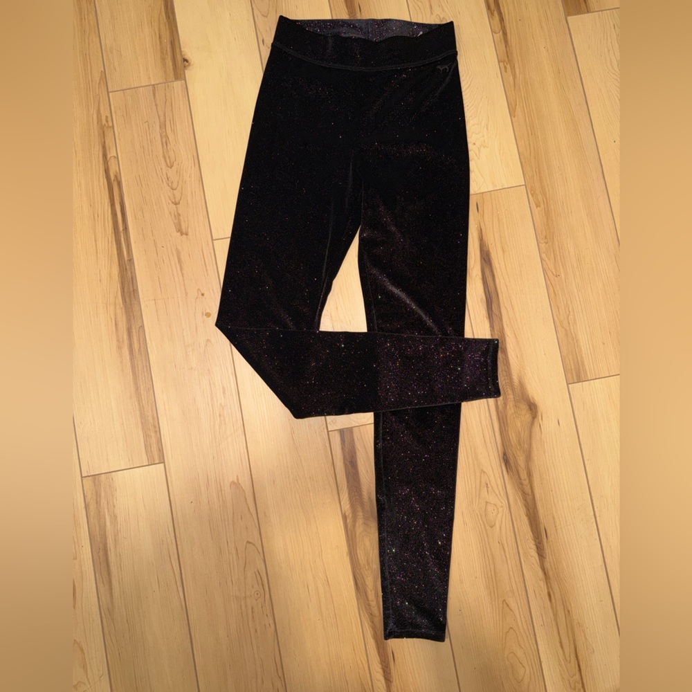 PINK Victoria's Secret Black Sparkle Leggings